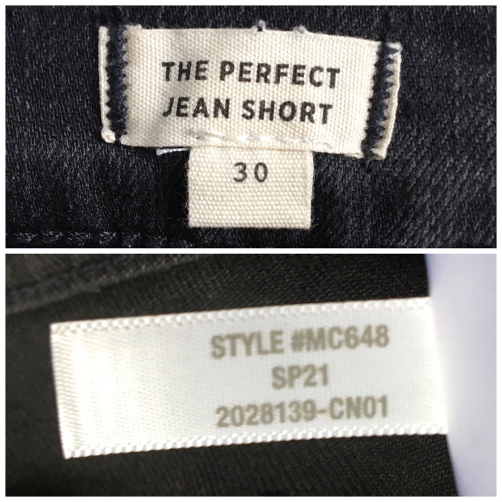 Madewell The Perfect Jean Short Ripped Edition in Underwood Wash Black Size 30 - Picture 9 of 17
